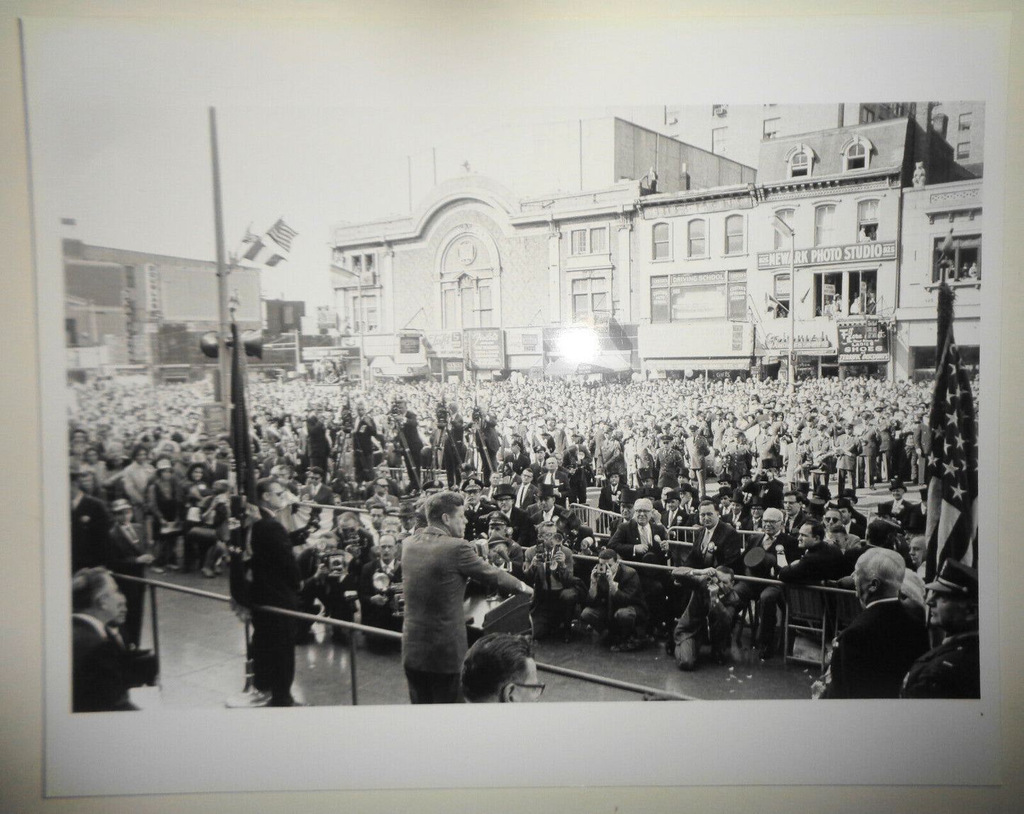 1962 President Kennedy Photo : Newark, Columbus Day "descended" from Geraldinis