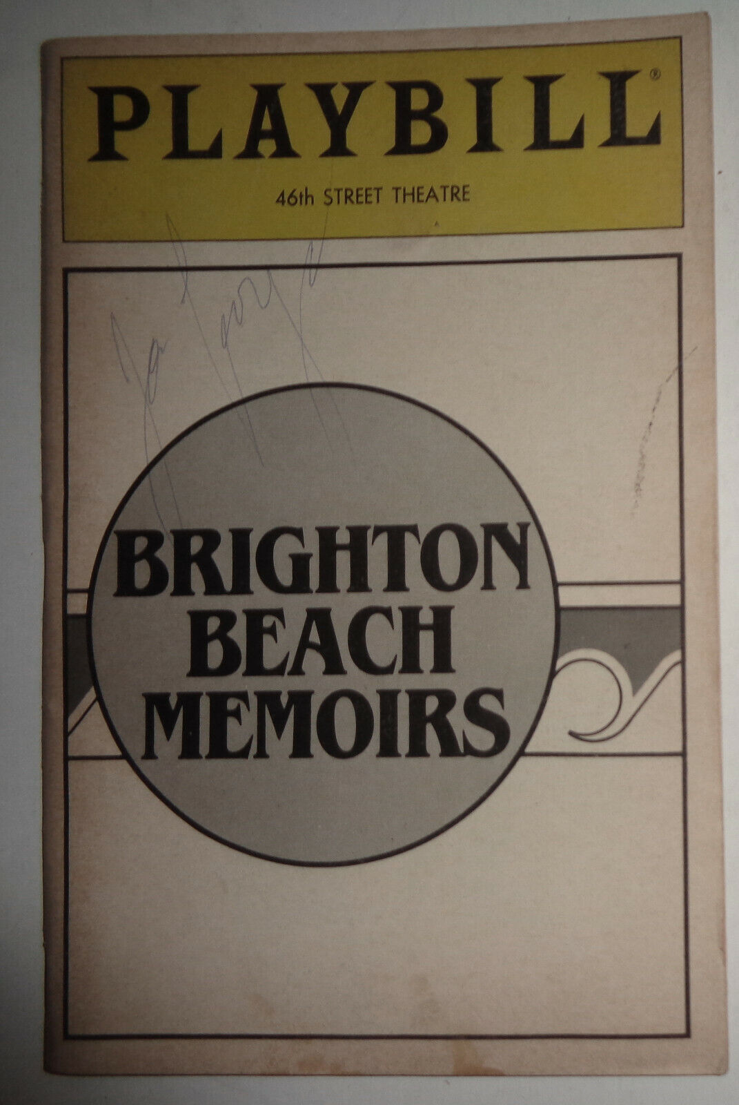 Brighton Beach Memoirs Playbill 1985 - SIGNED by Jon Cryer