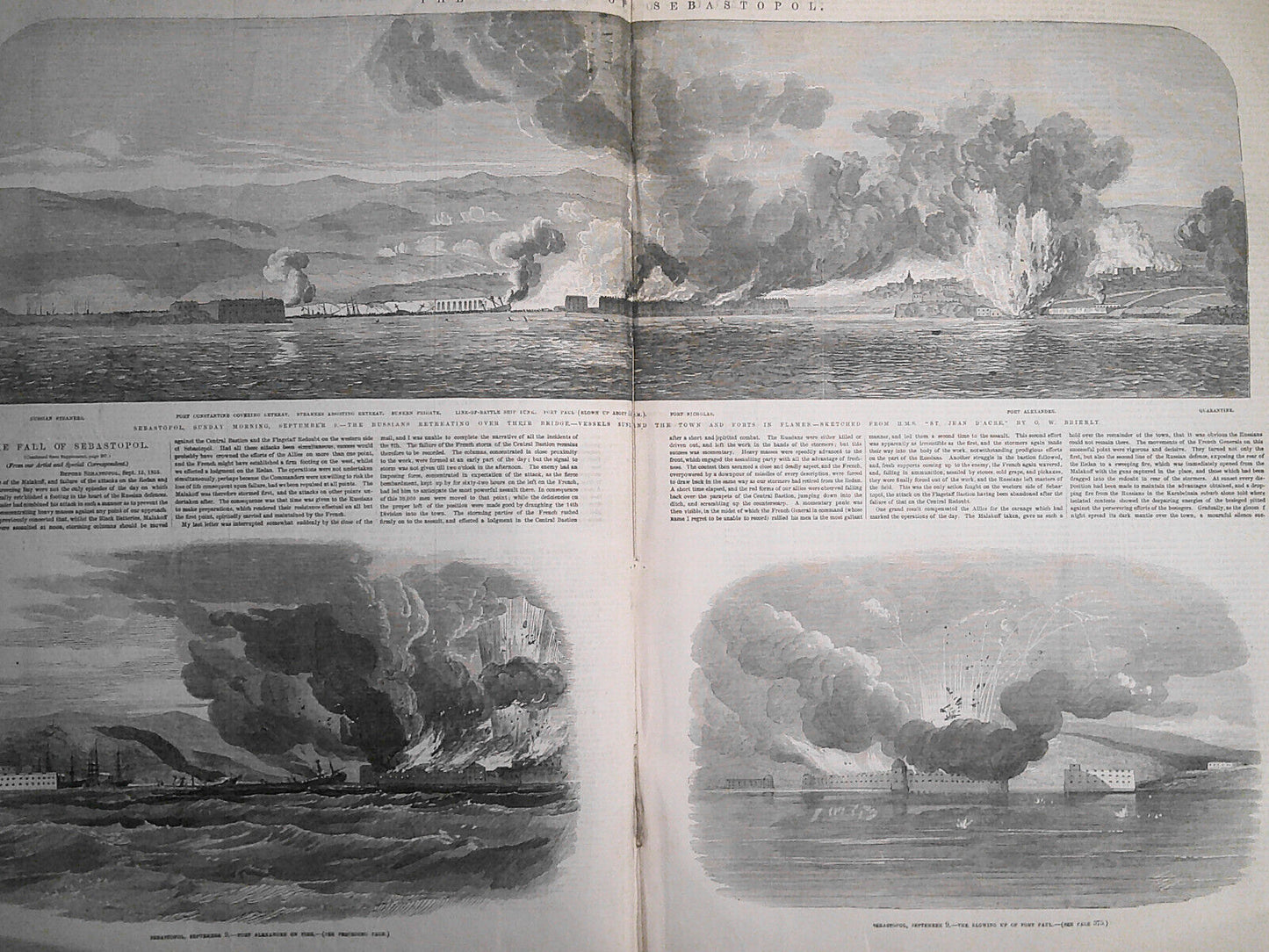 Illustrated London News Sept. 29, 1855 - Fall of Sebastopol; Glatton Battery etc