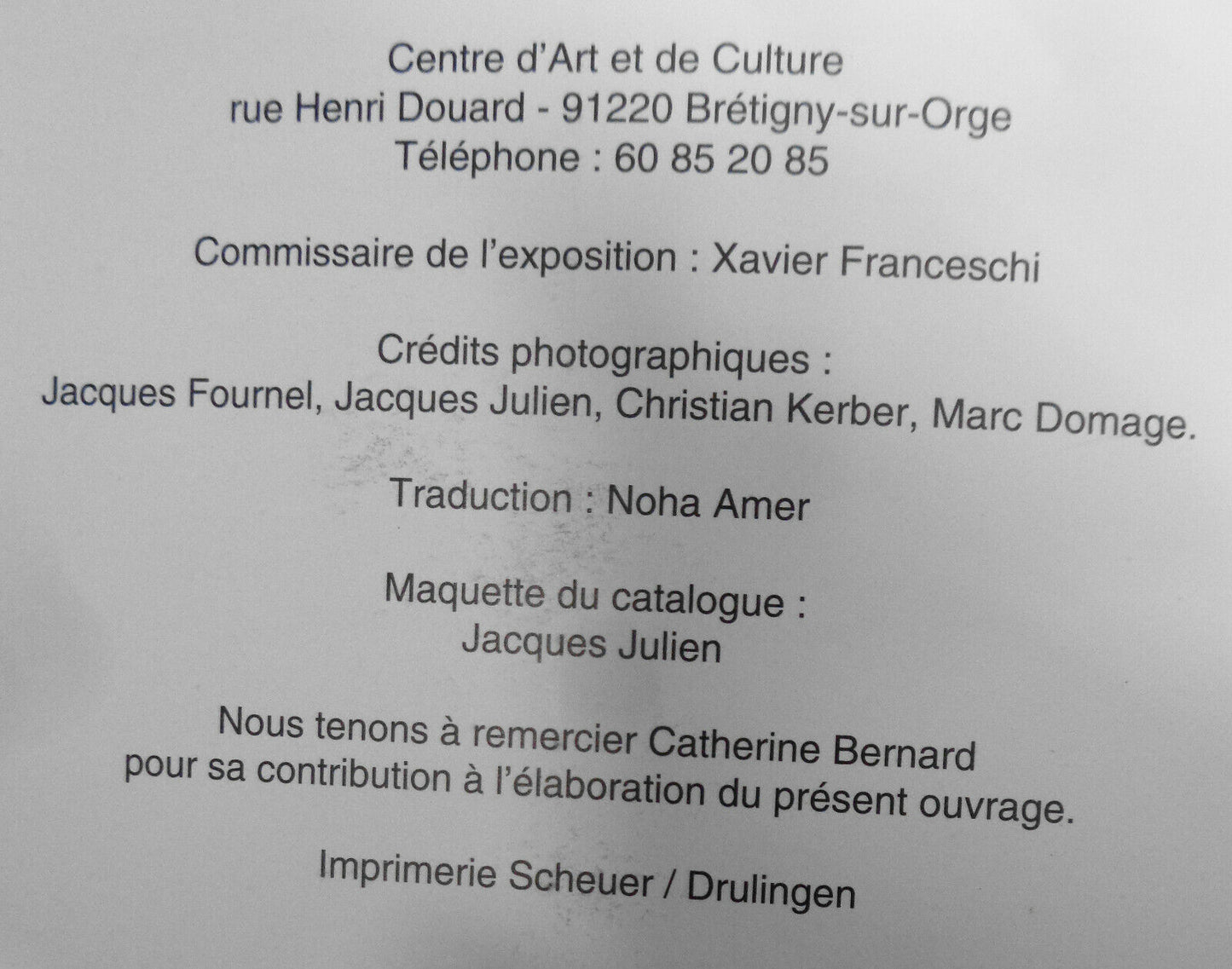 Jacques Julien : Brétigny-sur-Orge, Centre d'art-Espace Jules Verne 1995 catalog