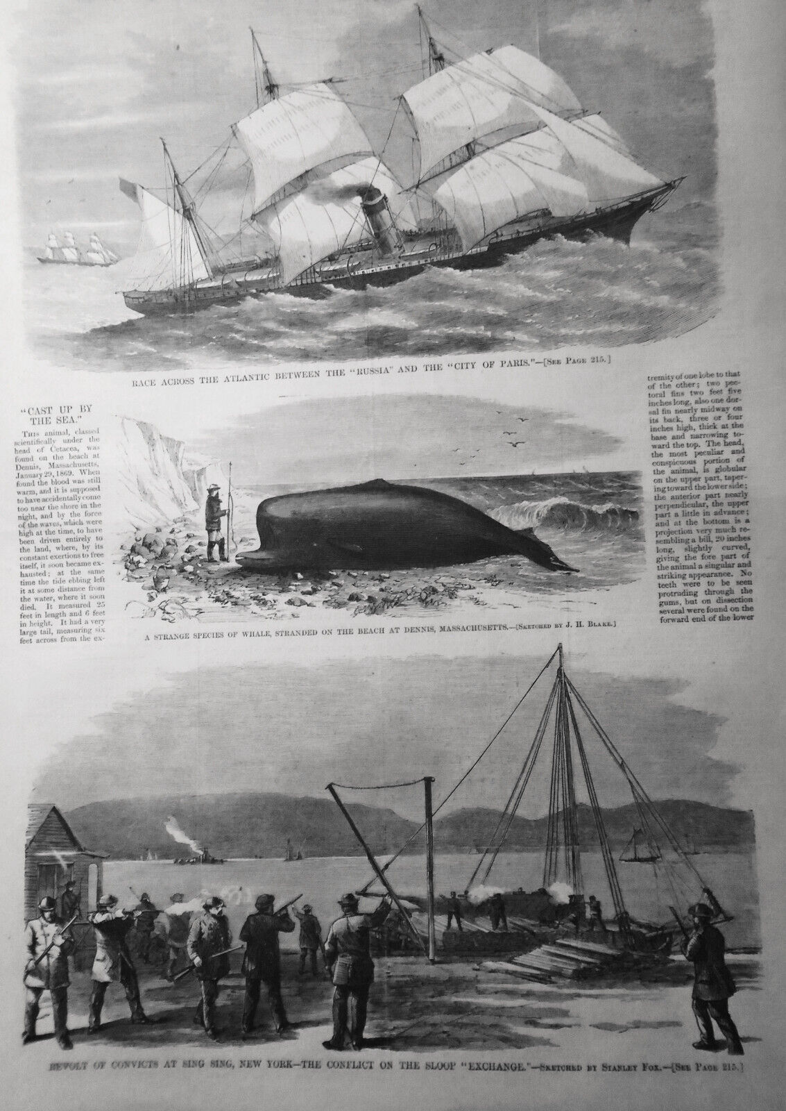 Harper's Weekly April 3, 1869: Grant cabinet; Sing Sing riot; Fulton Fish Market