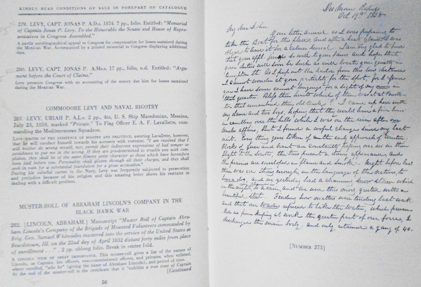 American & Other Autographs, Manuscripts Sale 2019 1961 Parke-Bernet with prices