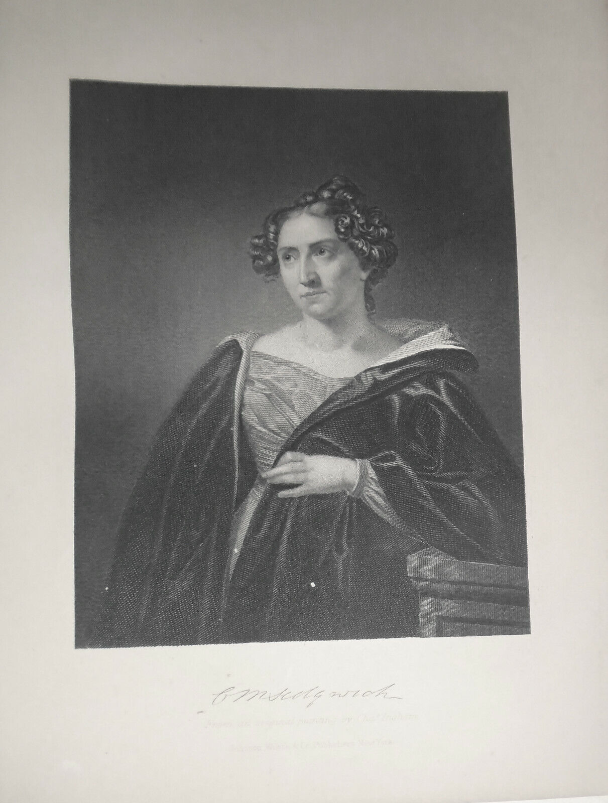 Catharine Maria Sedgwick - steel engraving - 1876 - Duyckinck Internationale