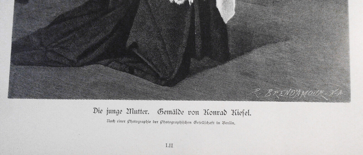 Die junge Mutter, von Konrad Kiesel -- 1882