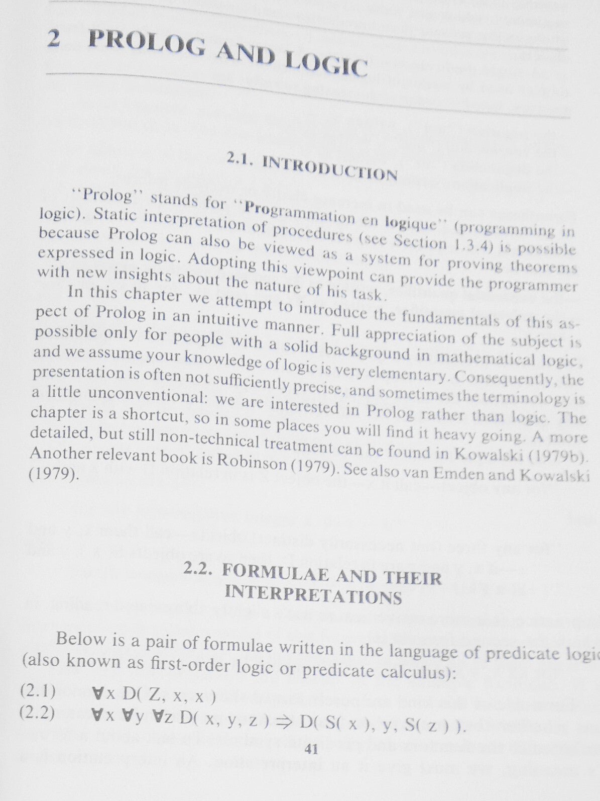 Prolog for programmers by Feliks Kluźniak, Stanisław Szpakowicz. 1987 softcover