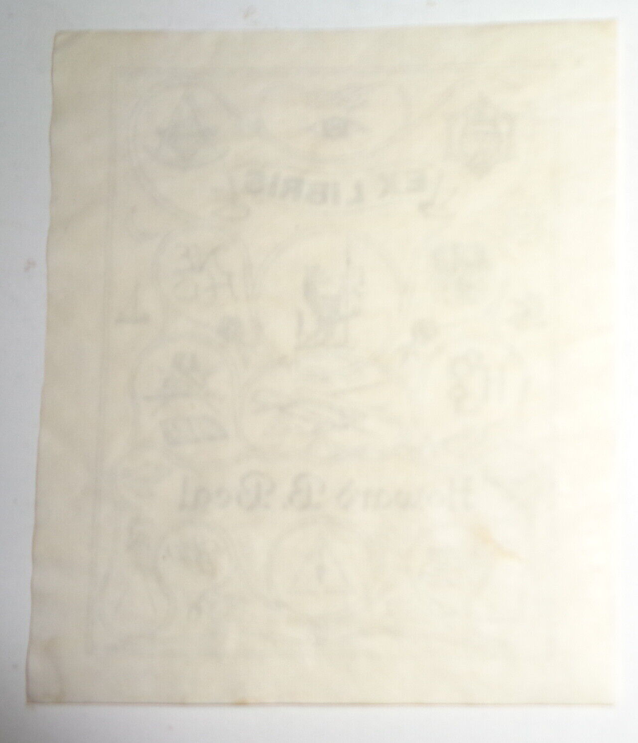 Howard B. Beal - Ex Libris Bookplate - Signed H. Beal '77 in plate