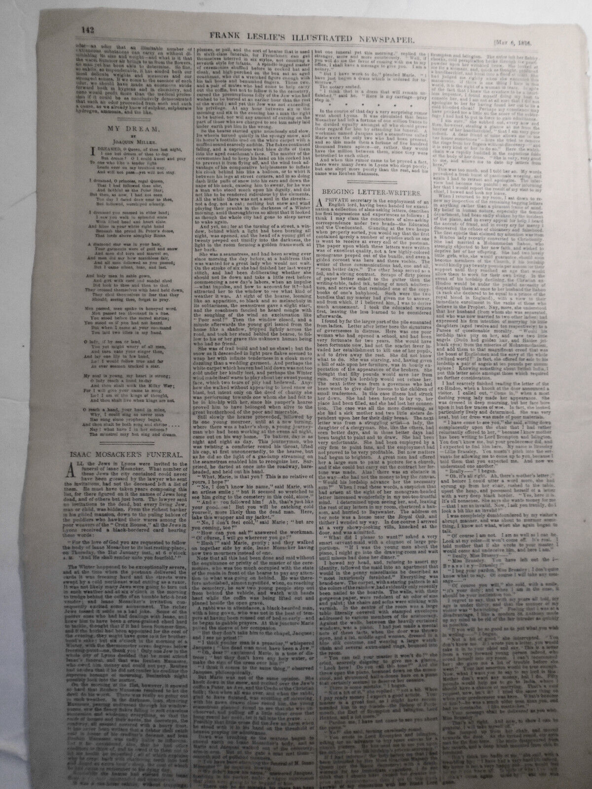 1876 Anti-Chinese Demonstration in San Francisco. Original - Frank Leslie's 5/6