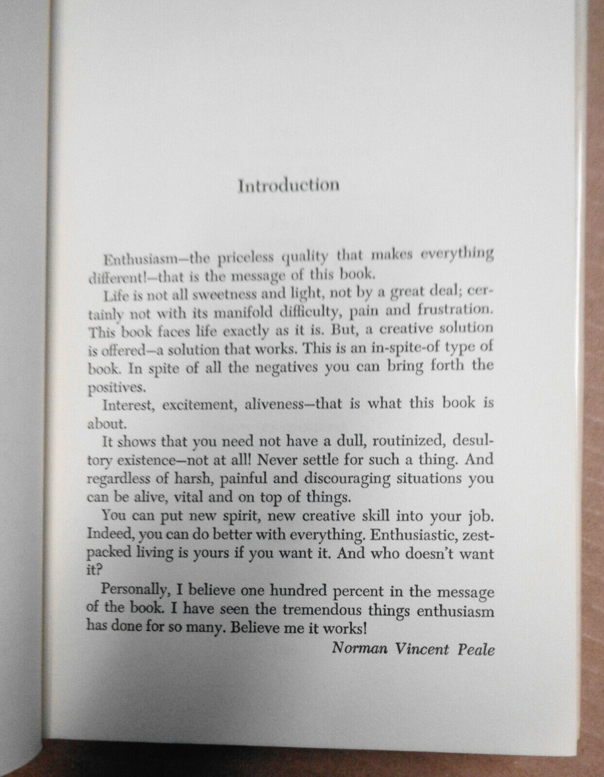 Norman Vincent Peale : Enthusiasm Makes the Difference - SIGNED 1967 HC/DJ