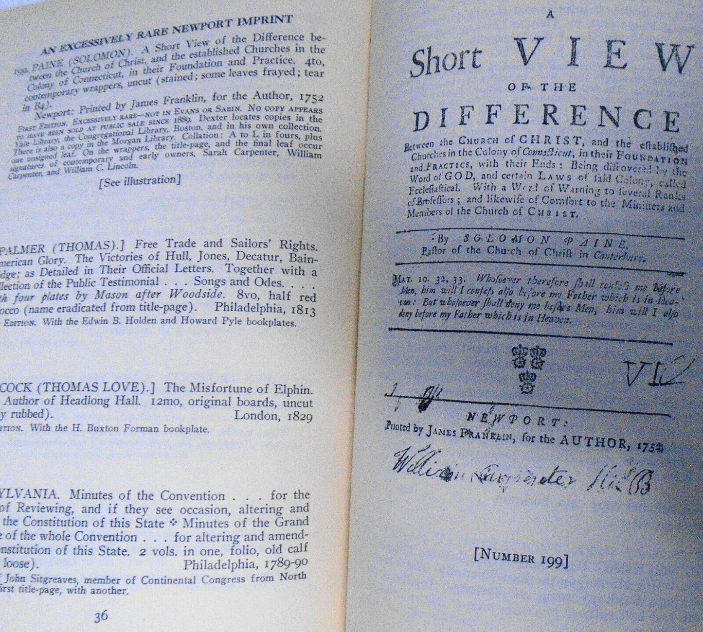Sporting Books From The Library Of Owen Culbertson. 1933 Anderson Galleries