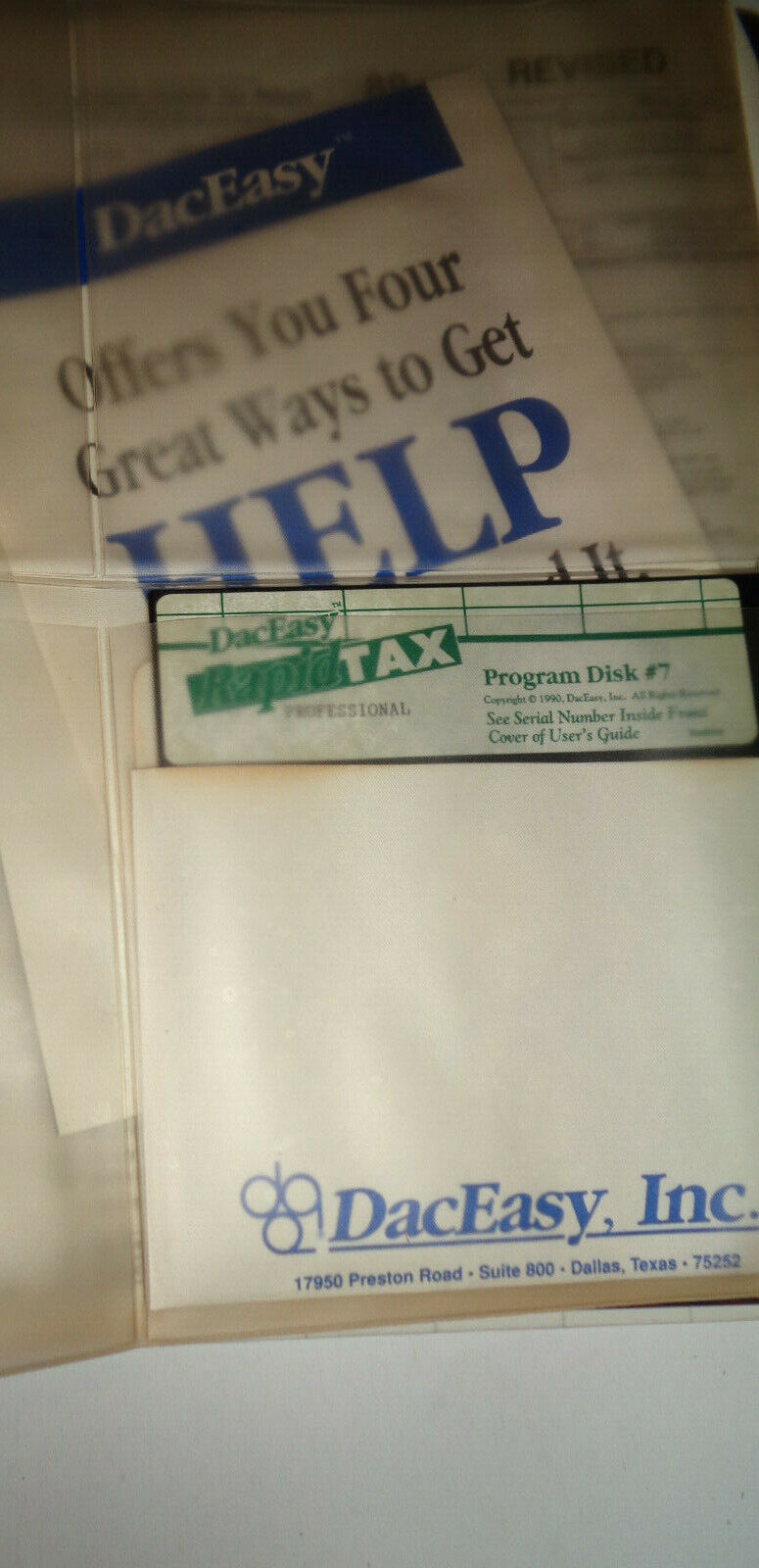 DacEasy Rapid Tax, Professional Version - 1989