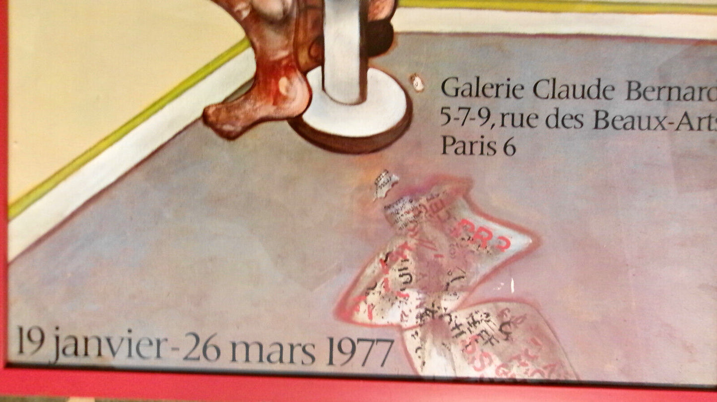 1977 Francis Bacon Poster - Oeuvres Recentes, Galerie Claude Bernard; framed