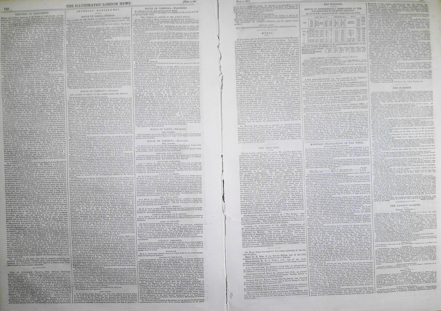 Illustrated London News, February 9, 1861 - Opening of Parliament; Coventry woes