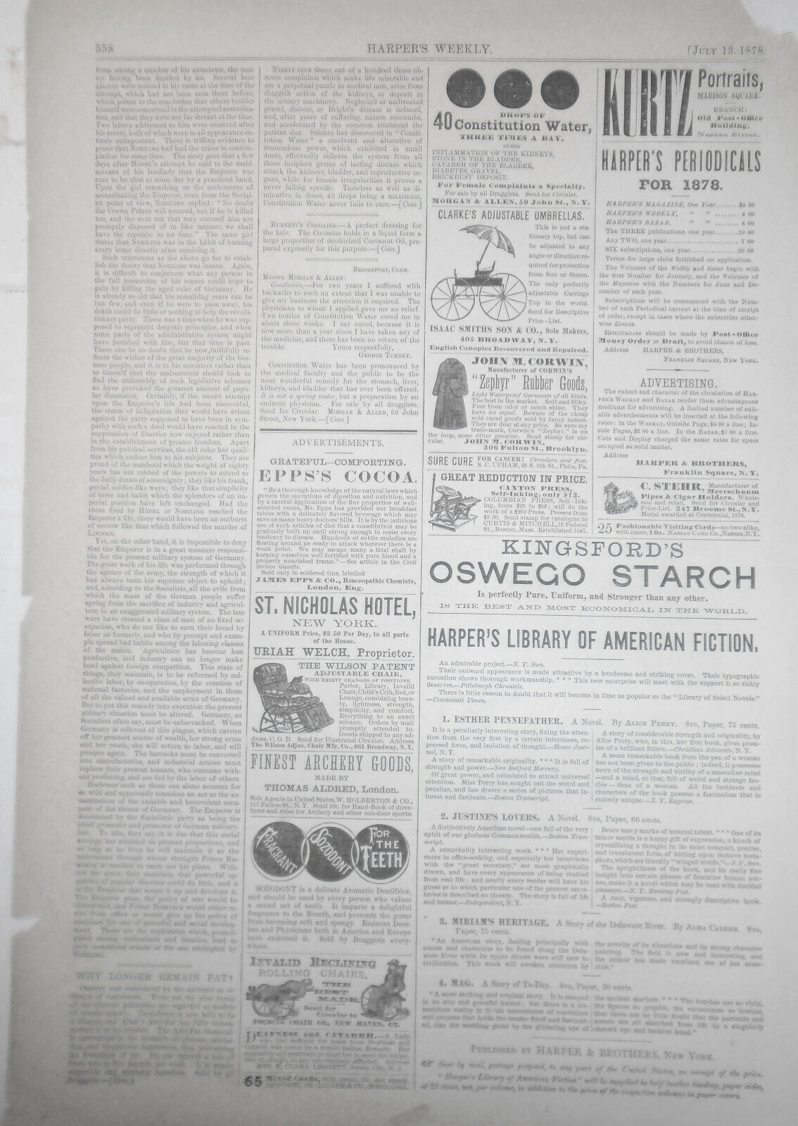 Nobiling's Attempted Assassination Of Emperor Of Germany - Harper's Weekly 1878
