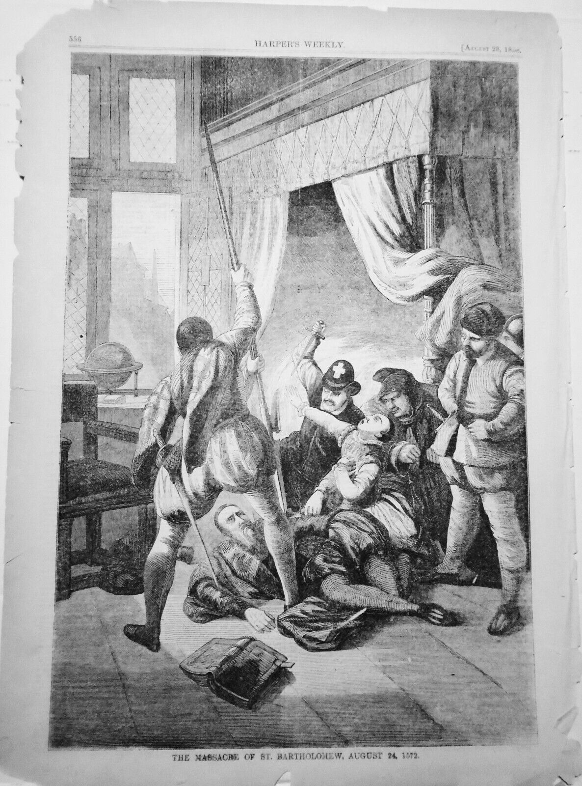 "The Massacre Of St. Bartholomew, August 24, 1572" - Harper's Weekly, 1858
