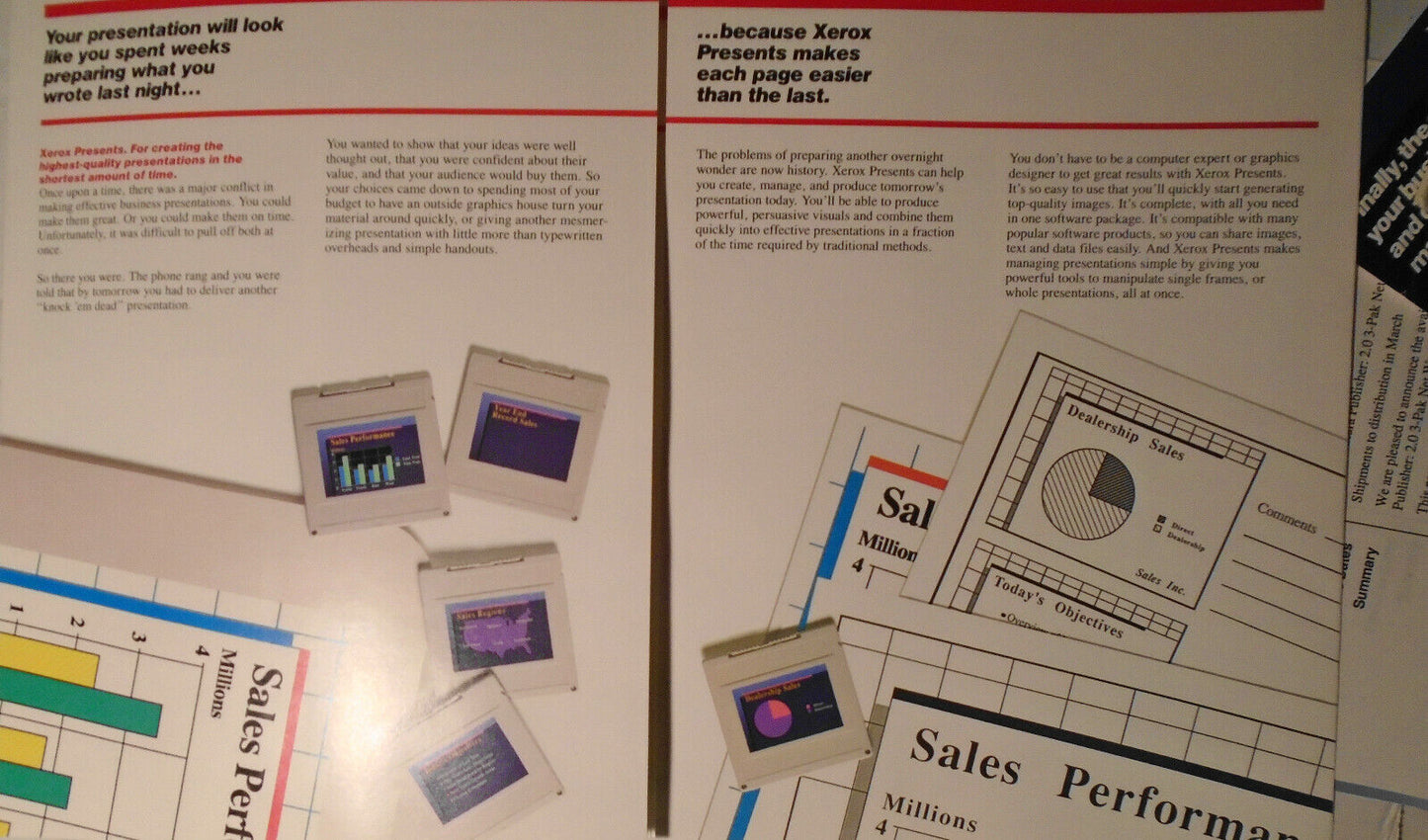 Xerox PC Software Press Kit 1989. Ventura Publisher, Formbase, Presents, Graph