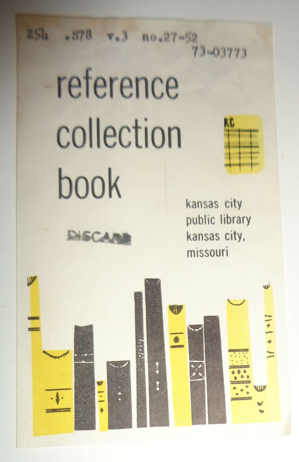 Reference Collection,Kansas City Public Library Ex Libris Bookplate