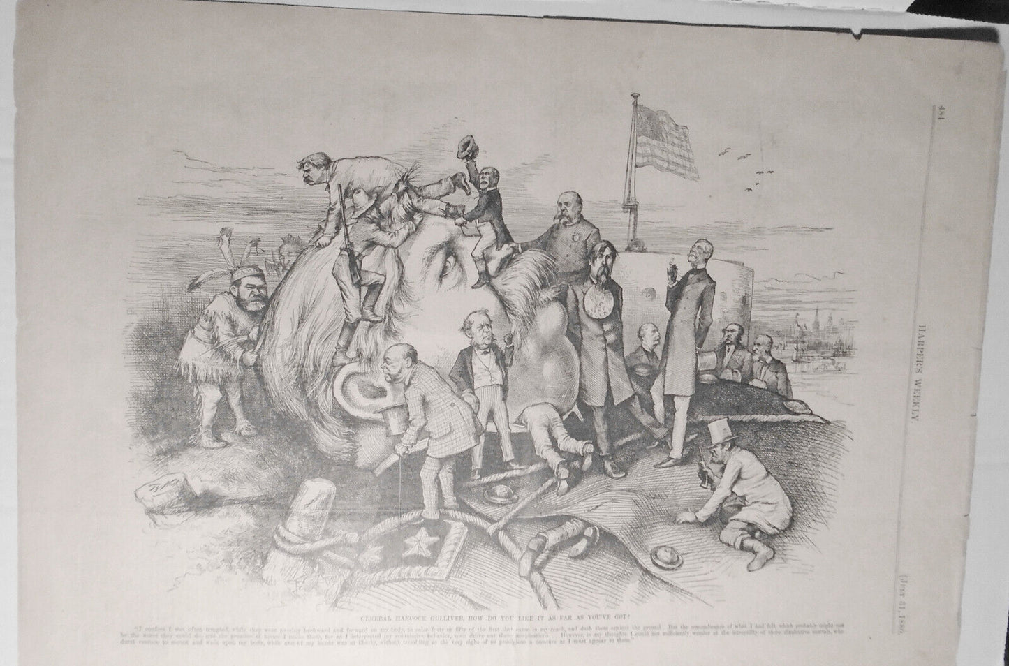 HARPER'S WEEKLY, July 31, 1880 - Democratic Trojan Horse / Circus accident, etc