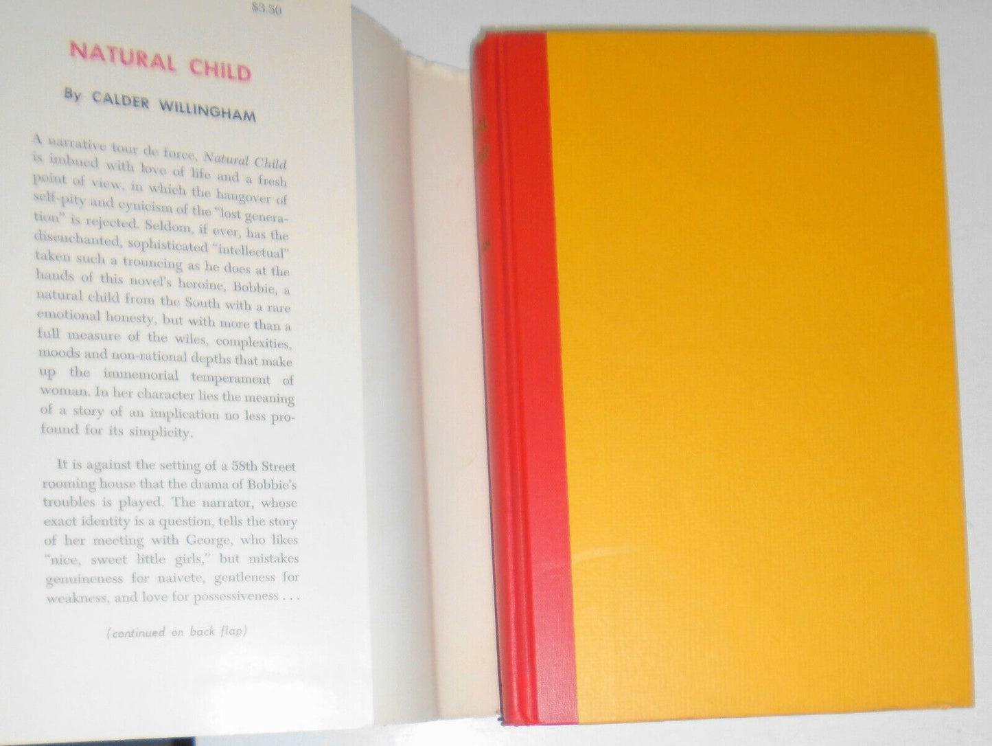 Calder Willingham : Natural Child 1952 First Edition. Fine/Fine. HC/DJ. 1st ptg.