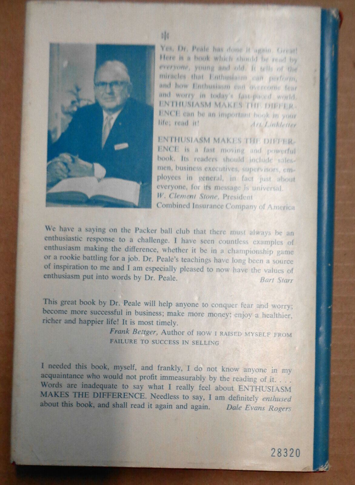 Norman Vincent Peale : Enthusiasm Makes the Difference - SIGNED 1967 HC/DJ