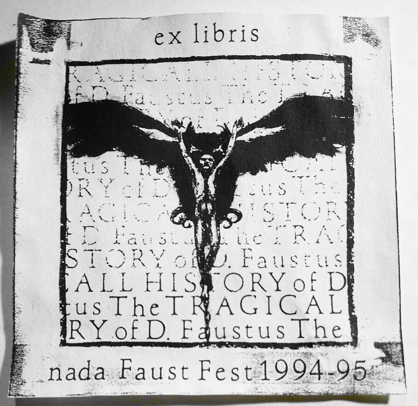 Nada Faust Fest 1994-95 Ex Libris Bookplate