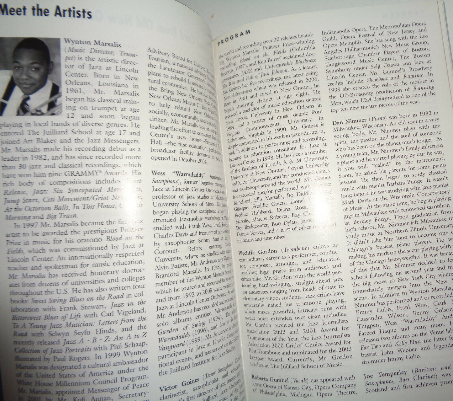 Red Hot Holiday Stomp - Jazz At Lincoln Center - Playbill - December 2006.