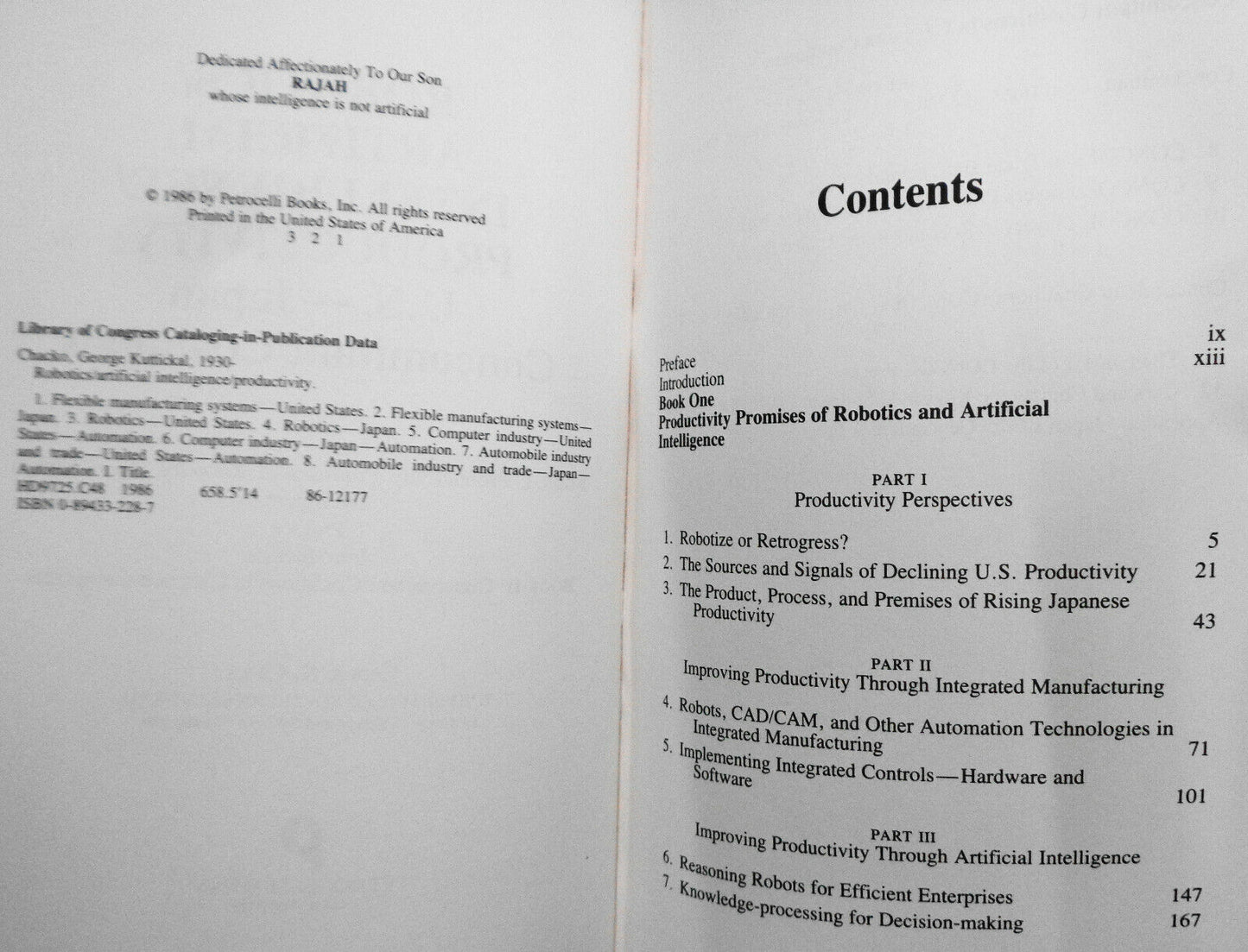 4 books on Robotics / Artificial Intelligence, Robot Vision, Projects, Handbook