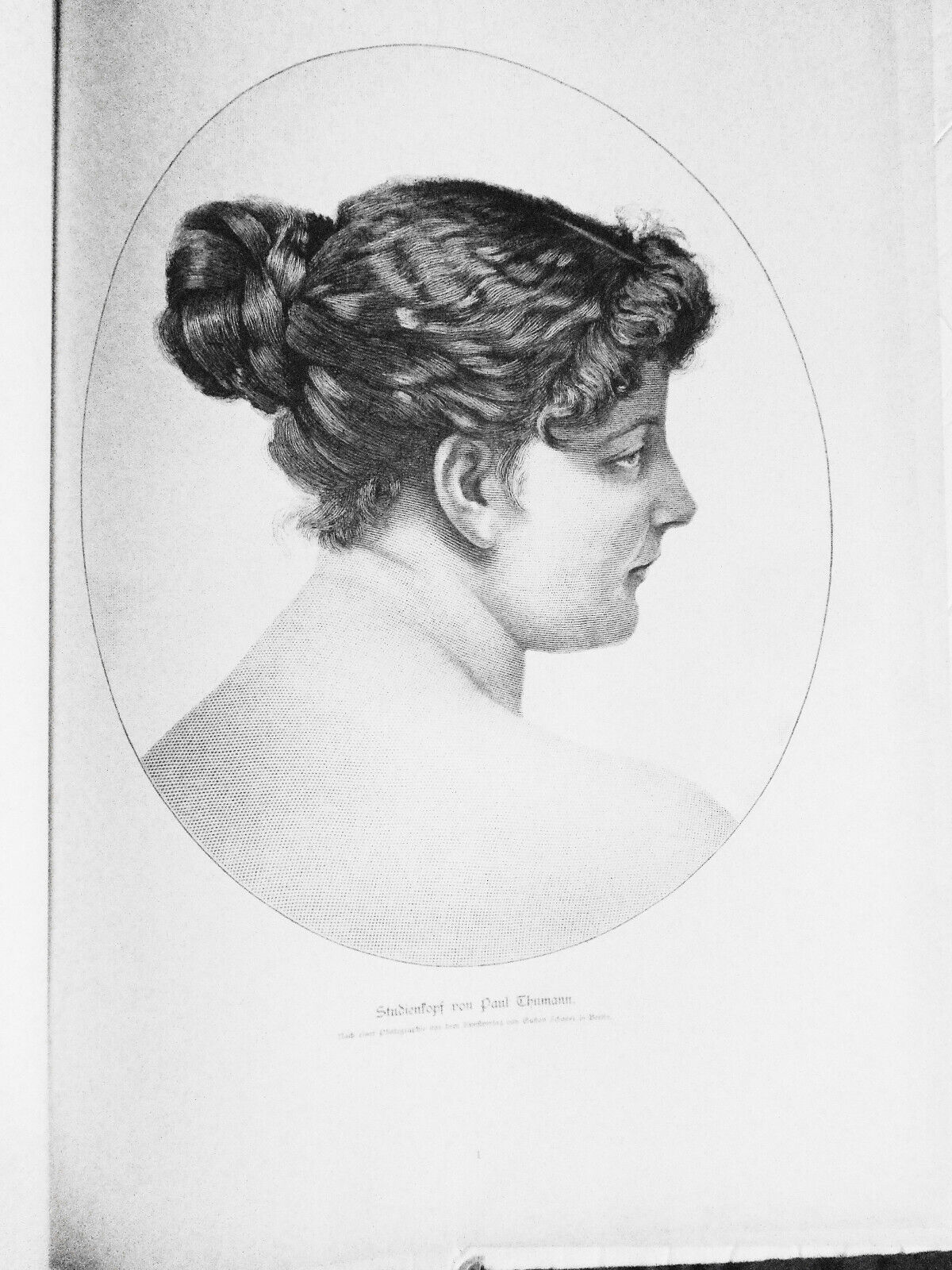Studienkopf : von Paul Thumann. 1886 - Original antique print