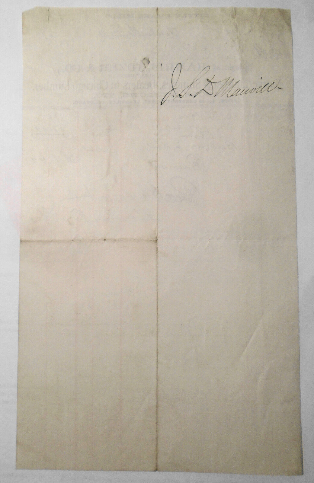 1879 Little Evans Mills billhead receipt Harris, Tozer Co Lumber. Leadville, CO