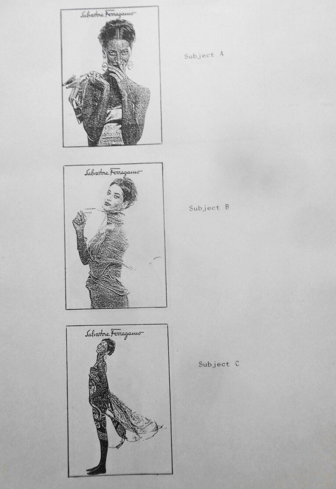 Salvatore Ferragamo Advertising Strategy for Spring/Summer 1991. With photos/ads