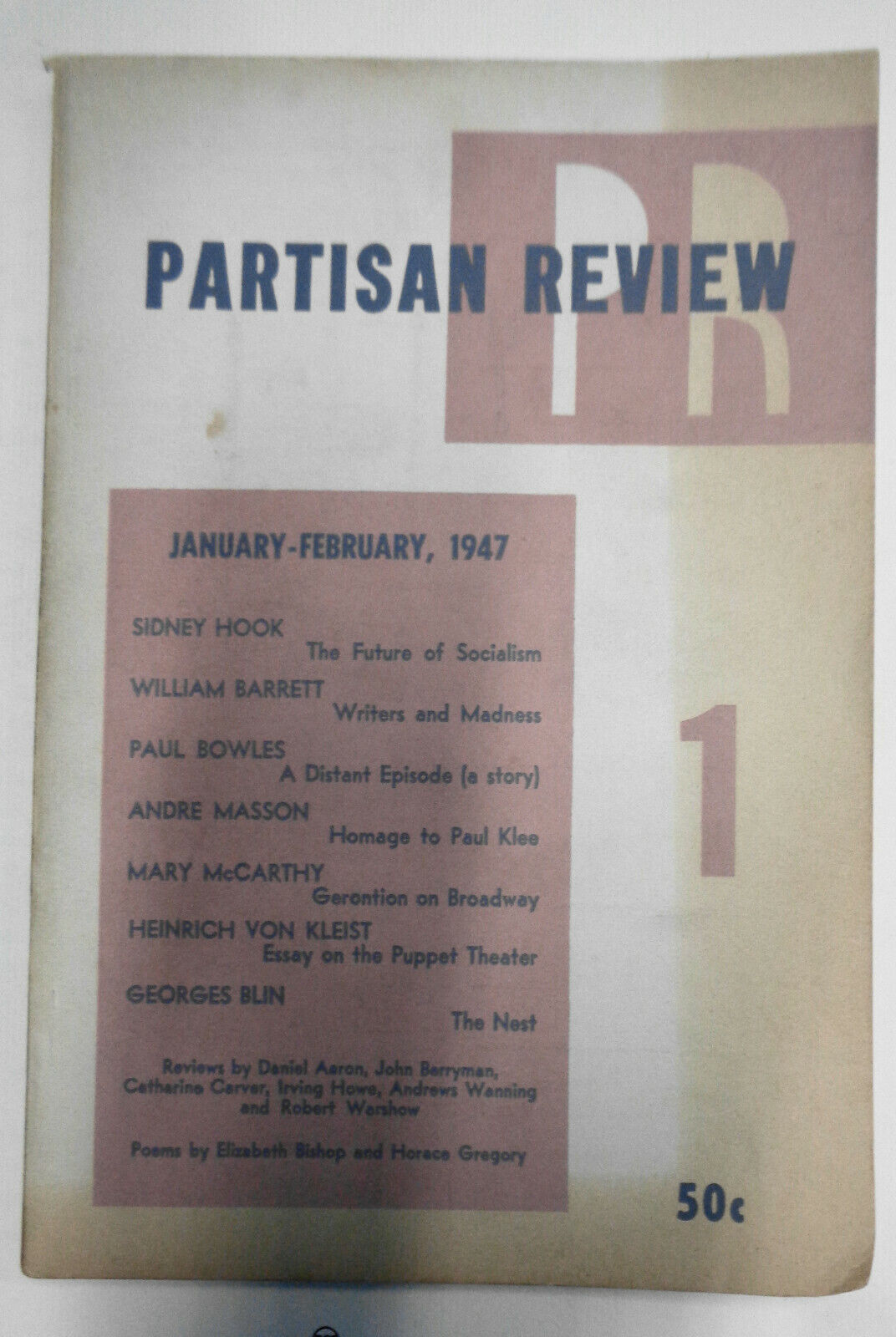 Partisan Review January-February 1947 - Paul Bowles, Mary Mccarthy, Andre Masson