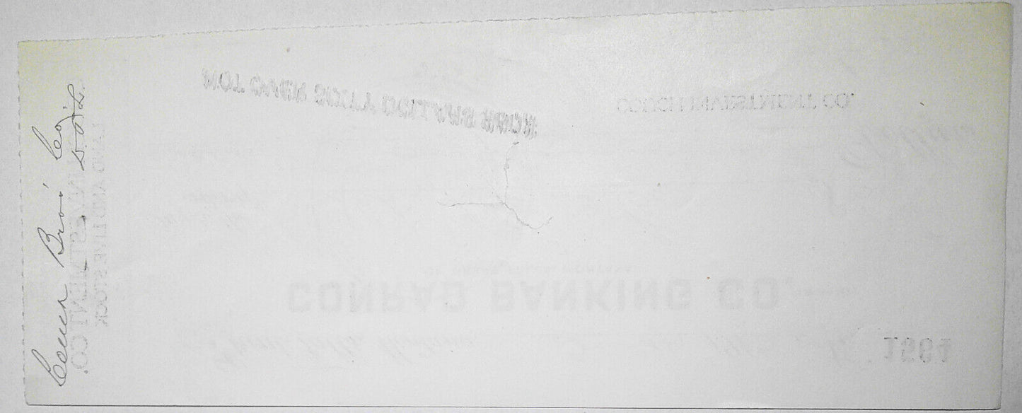 1915 Conrad Banking Co check, Great Falls, Montana