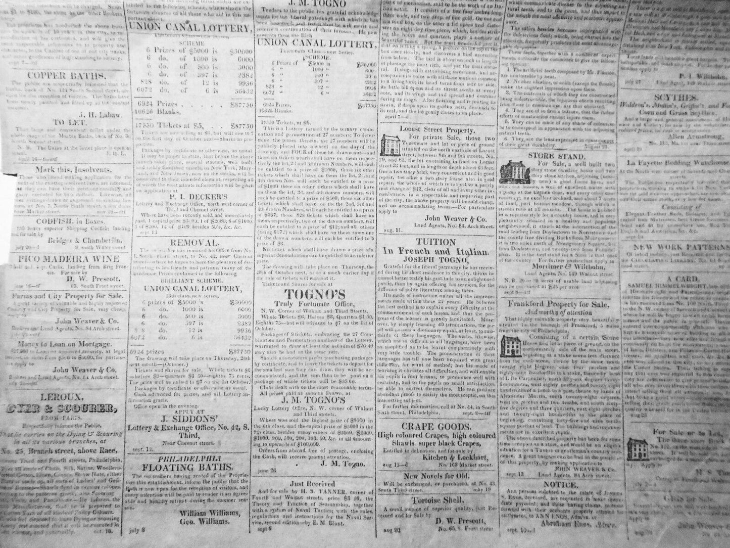 Columbian Observer, October 1, 1824 - Lafayette tribute & answer; Andrew Jackson