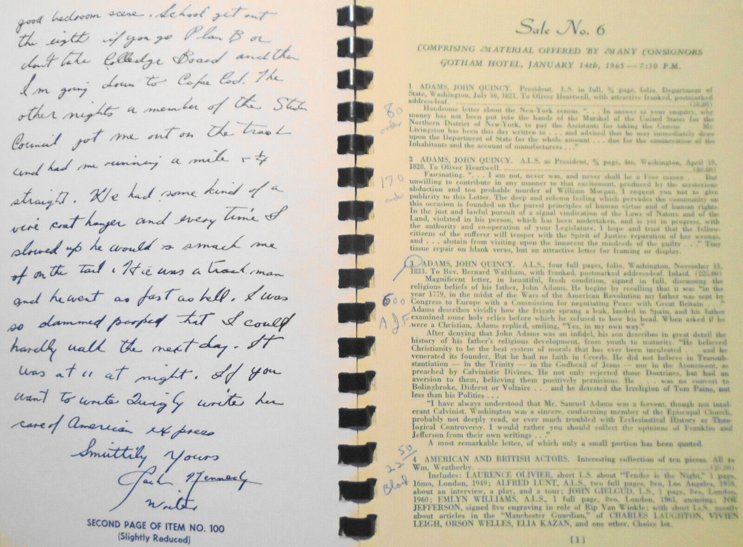 Charles Hamilton - Auction No. Six, 1963 Catalog with prices realized list