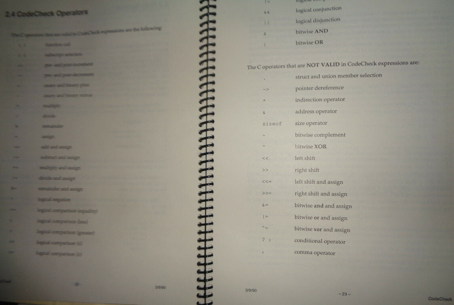 CODECHECK 2.0 - Abraxas Software - C Code Analysis DOS Professional 1990- Unused