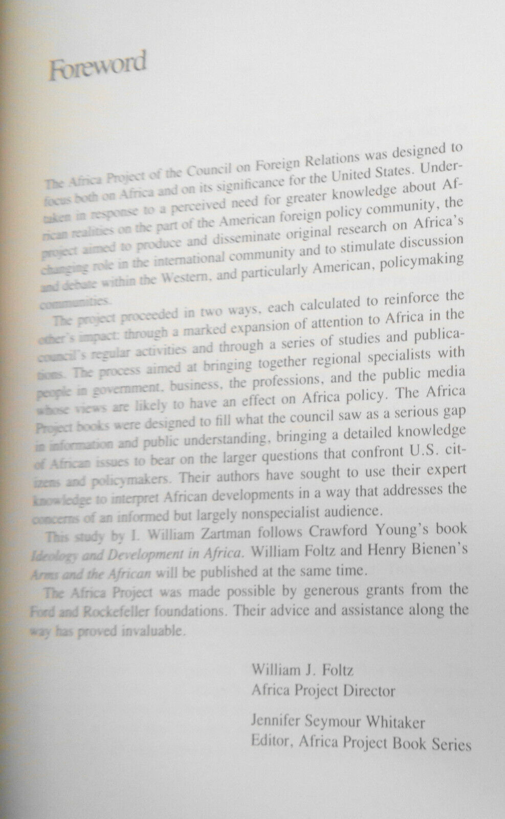 Ripe for Resolution: Conflict and Intervention in Africa by Zartman HC/DJ 1st ed