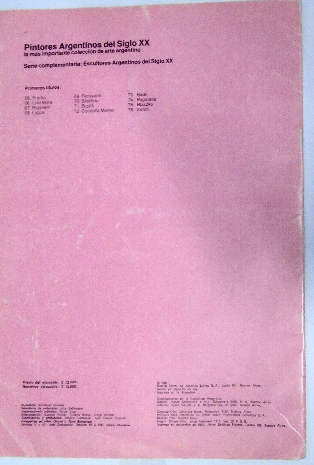 Iommi : Pintores Argentinos del Siglo XX, 76. 1981. Text by Fermin Fevre