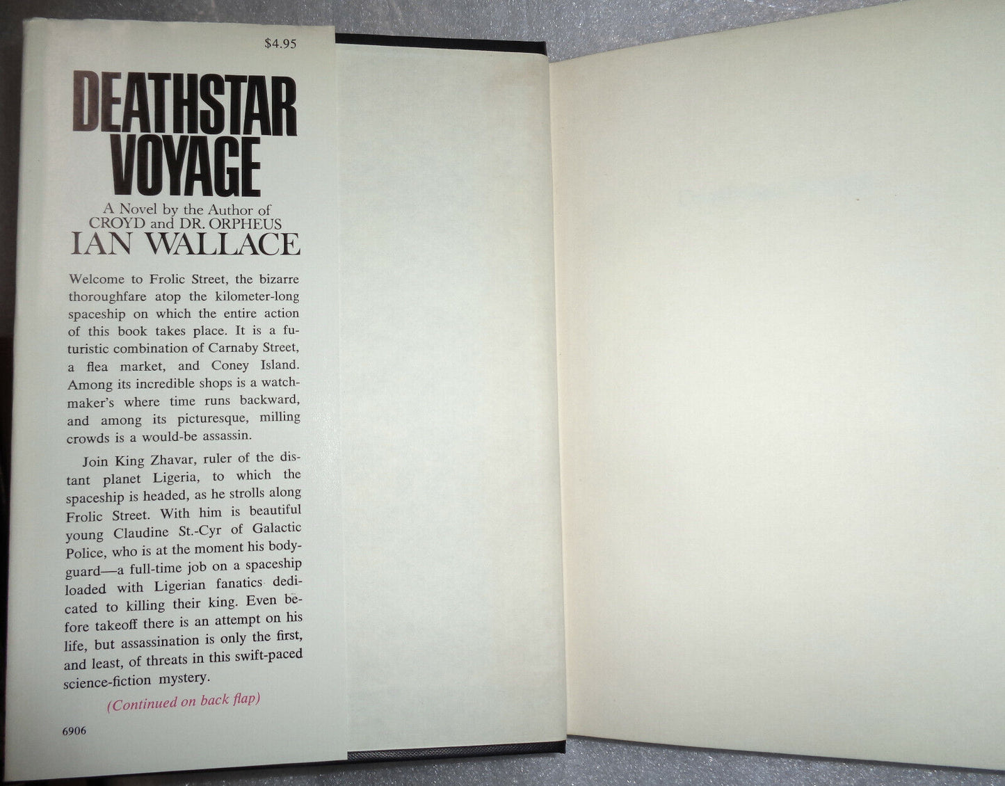 Deathstar voyage; a downtime mystery cruise, by Ian Wallace. First edition 1969