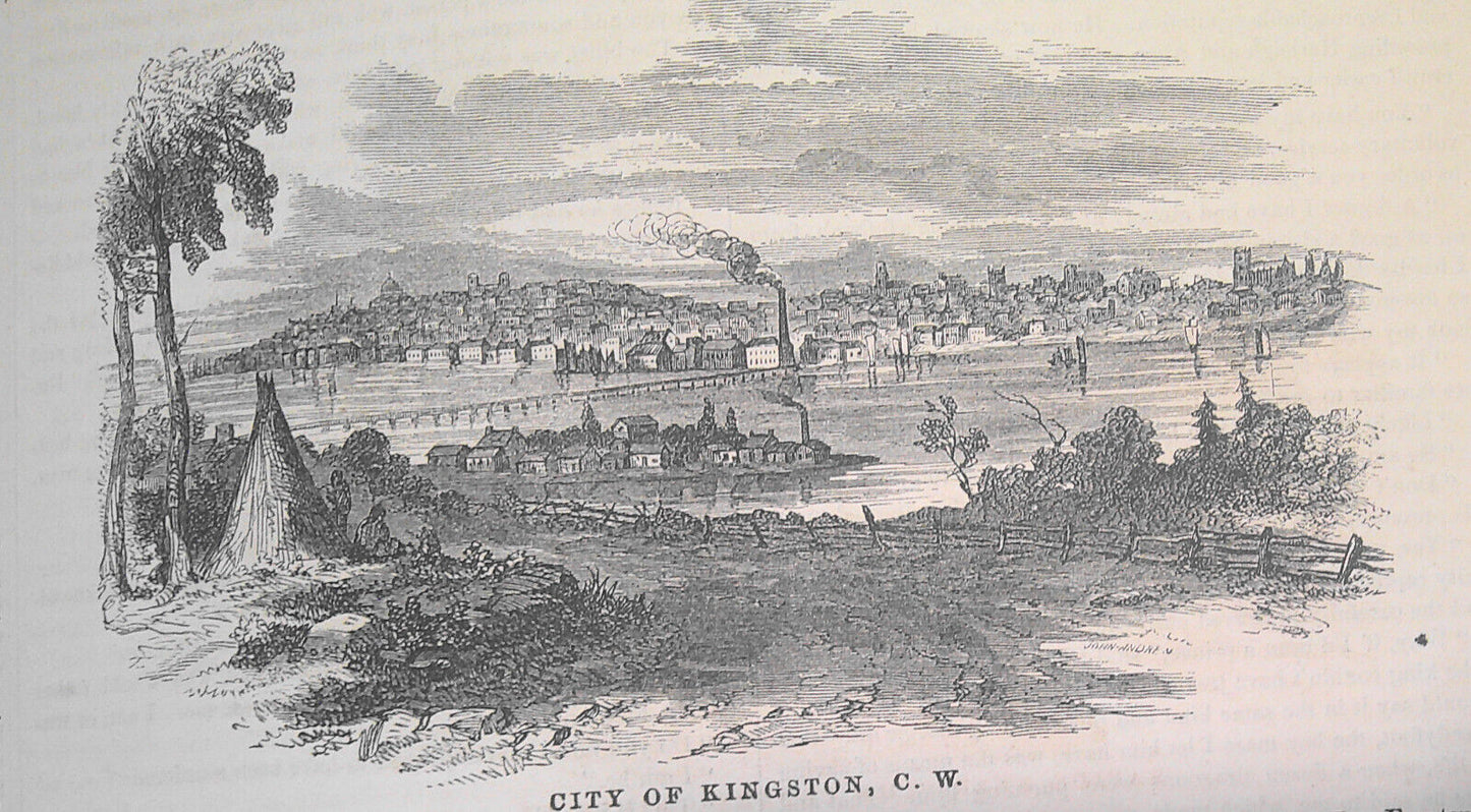 A Trip to Canada - Story & 8 Prints - Ballou's Pictorial, June 6, 1857. Original