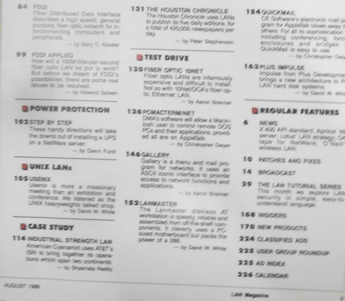 LAN, The Local Area Network Magazine, August 1989 : Annual Buyer's Guide issue