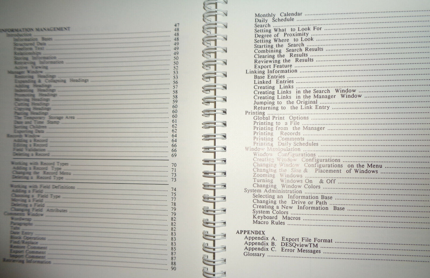 Info-XL, by Valor Software. Information management for IBM & compatible PCs 1988