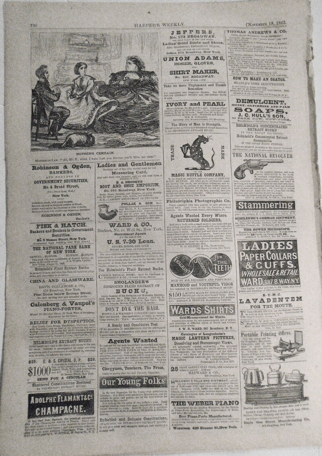 1865 Baseball match: Brooklyn Atlantics vs Philadelphia Athletics original issue