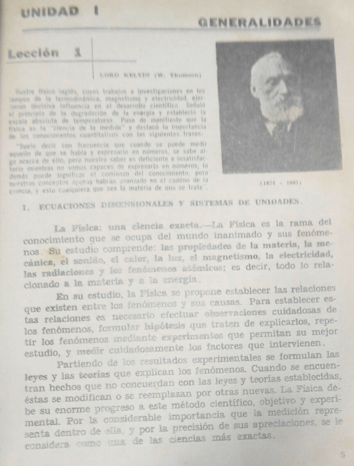 Física para el cuarto ano de educacion secundaria - Colegio Militar, Peru 1971