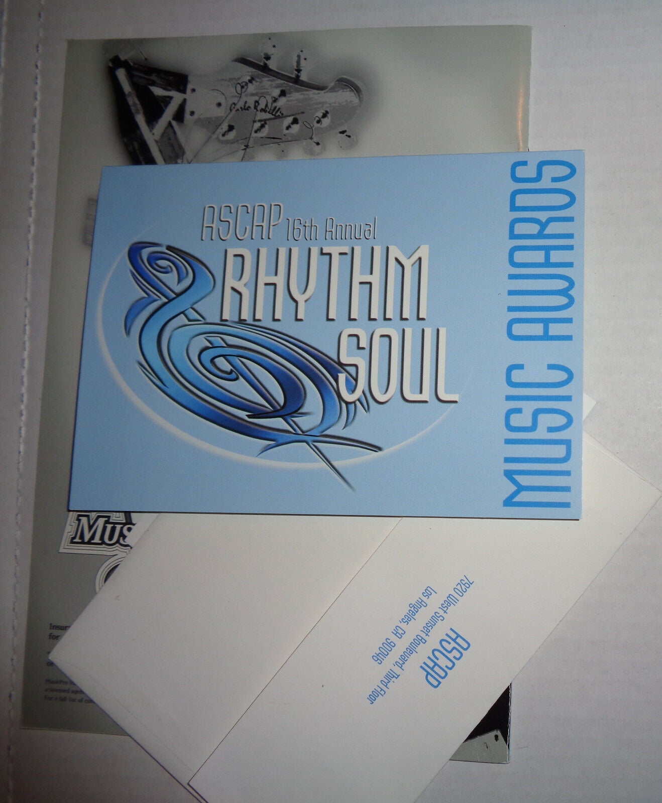 ASCAP'S 16th Annual Rhythm Soul Music Awards 2003 -Souvenir Program & Invitation