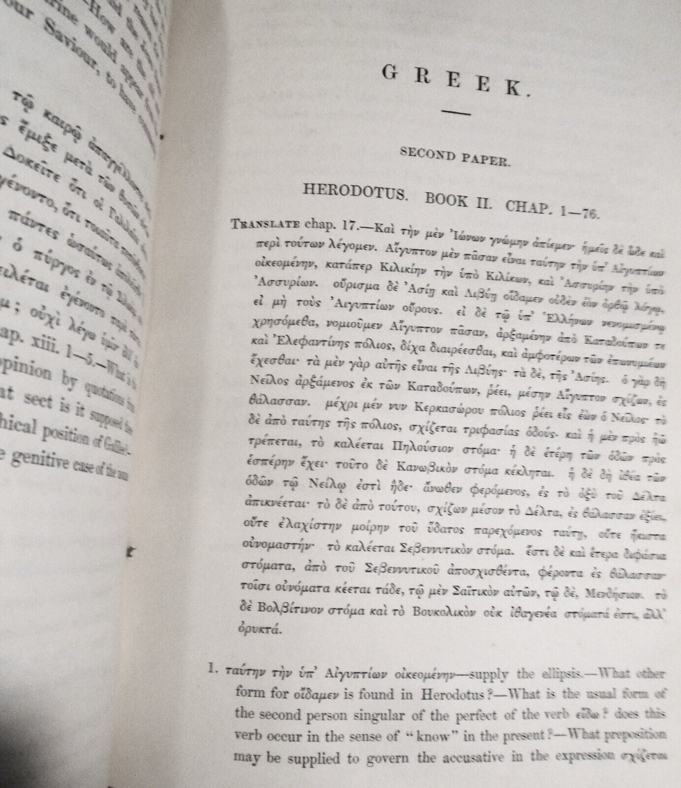 1844 Amersham School - Examination Questions and the Successful Prize Winners