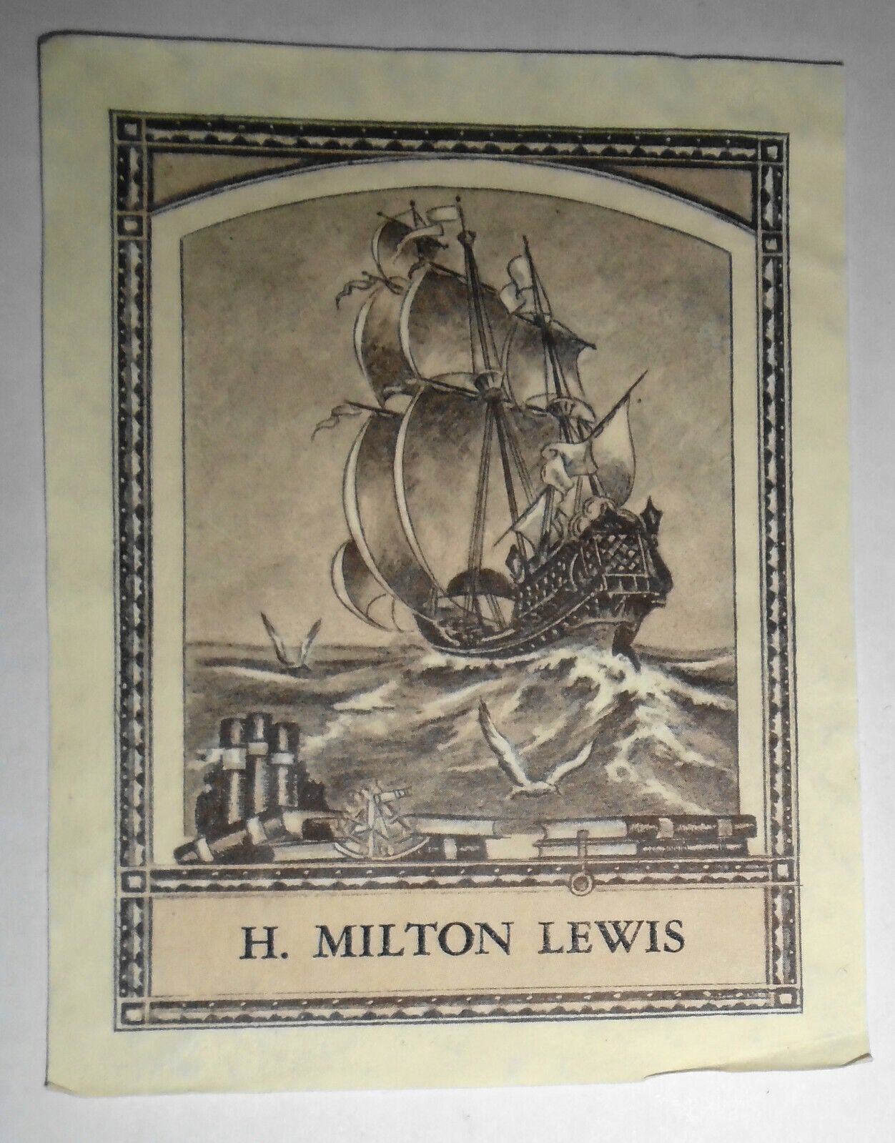 H. Milton Lewis - Ex Libris Bookplate