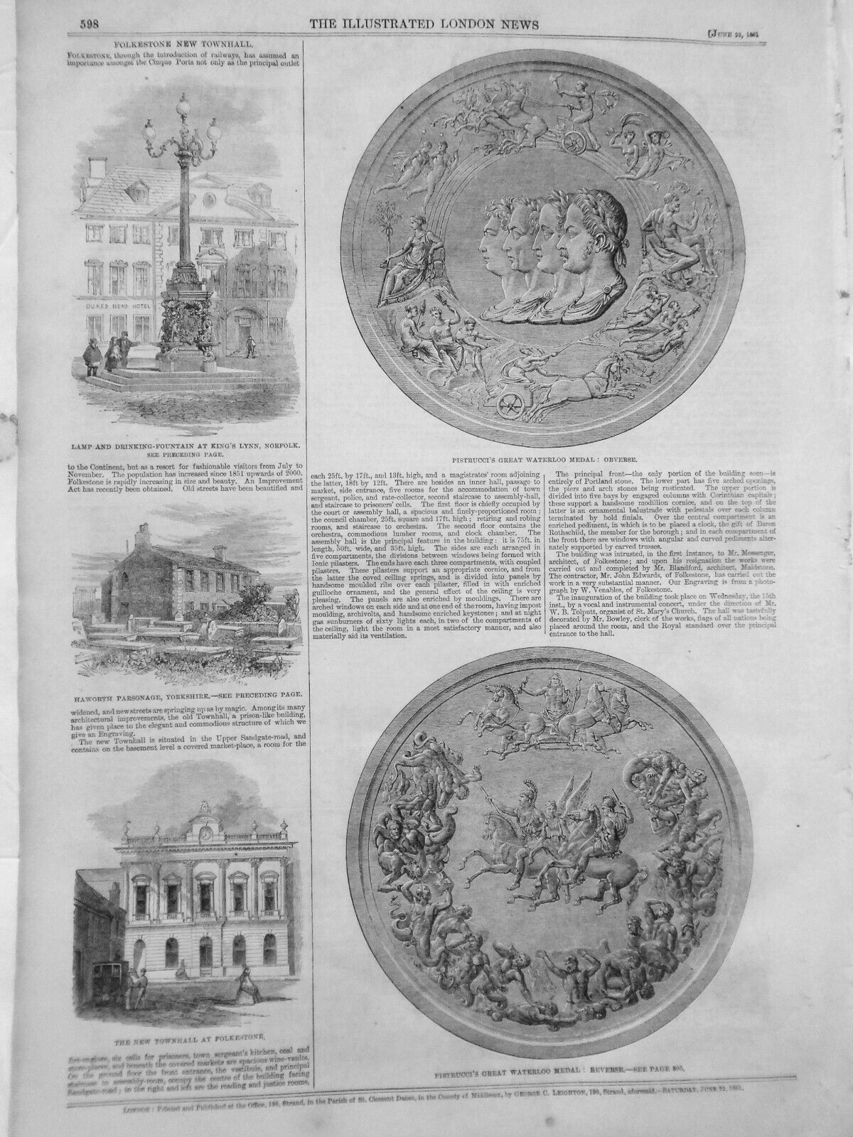 New Subway, Covent Garden Approach - 1861 Original Illustrated London News