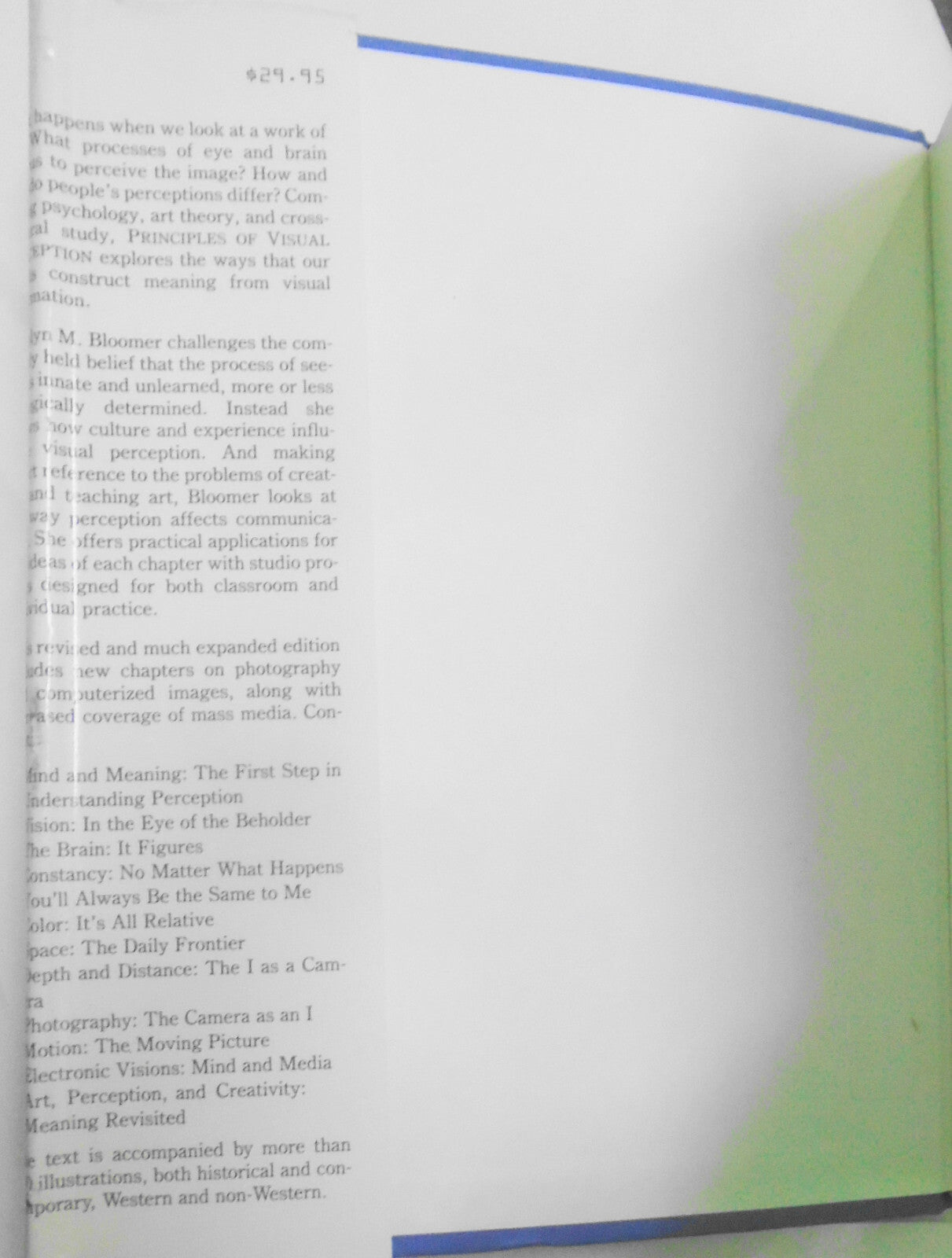 Perception, by Lloyd Kaufman & Principles of Visual Perception, by Bloomer