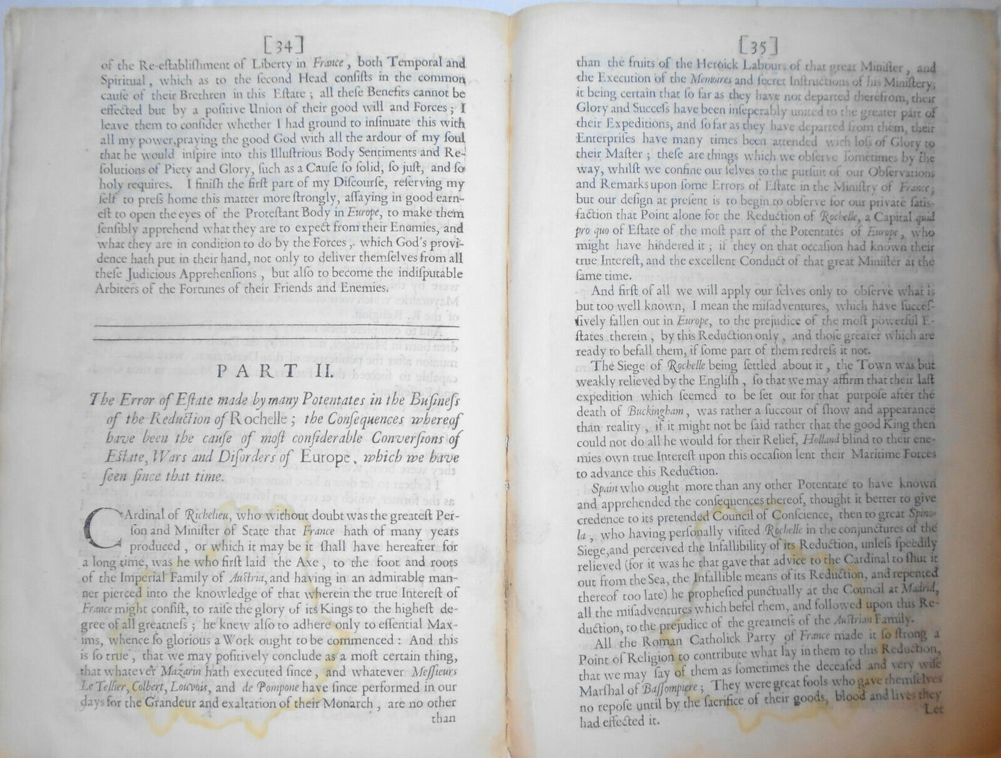 1679 Discourses on the Present State of the Protestant Princes of Europe
