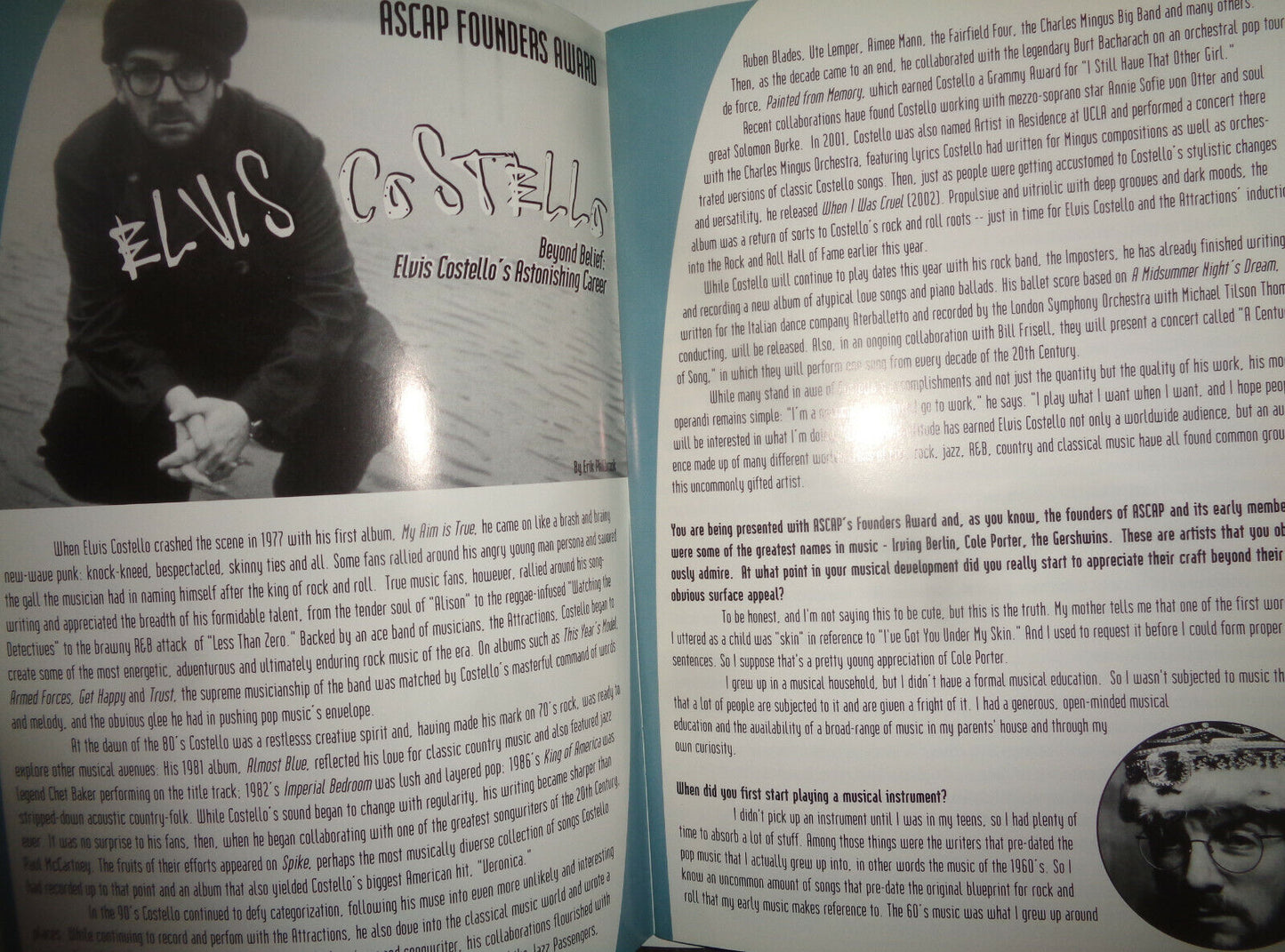 ASCAP Pop Music Awards 2003 Souvenir Program - Nelly, Seven, Elvis Costello .