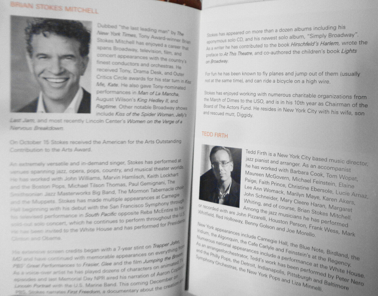 Brian Stokes Mitchell : Simply Broadway - Souvenir Program, Lincoln Center, 2012